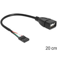 DeLock Delock 83291 USB 2.0 type-A female --> pin header kábel 20 cm