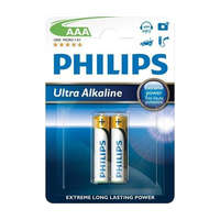 Philips Philips elem AAA LR03/AM4 1.5V ExtremeLife ultra alkaline (2db/cs) (LR03E2B/10)