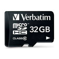 Verbatim 32GB SD HC micro memória kártya Verbatim + adapter (Class 10) (44083)