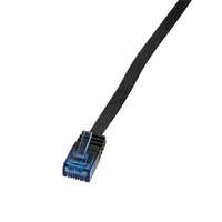 LogiLink LogiLink CP0132B U/UTP/Telefon lapos patch kábel Cat.5e 0,25m fekete