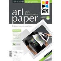 ColorWay ColorWay Fotópapír ART series pólóra vasalható fólia (sötét) 120 g A4 5 lap (PTD120005A4)