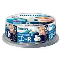 Philips Philips CD-R80IW 80&#039;/700MB írható lemez nyomtatható hengeres 25db/cs