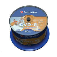 Verbatim Verbatim DVD-R 4.7GB 16x DVD lemez nyomtatható 50db/henger (43744/43533)