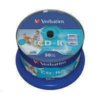 Verbatim Verbatim 80&#039;/700MB 52x nyomtatható matt felületű CD lemez hengeres 50db/csomag (43438)