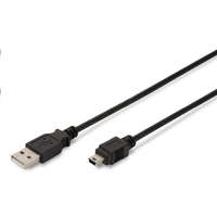 Assmann Assmann USB A -> Mini USB B összekötő kábel 1m (AK-300108-010-S)