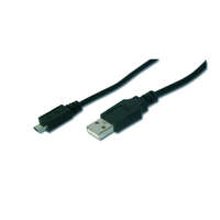 Assmann Assmann USB A -> Micro USB B összekötő kábel 1m (AK-300127-010-S)