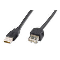 Assmann Assmann USB 2.0 hosszabbító kábel 3m fekete (AK-300200-030-S)