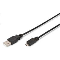 Assmann Assmann USB A --> micro USB B összekötő kábel 3m (AK-300110-030-S)