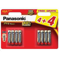 Panasonic Panasonic 1.5V Alkáli AAA ceruza elem Pro power (8db / csomag) (LR03PPG/8BW)