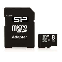 SILICON POWER 8GB microSDHC Silicon Power CL10 + adapter (SP008GBSTH010V10SP)