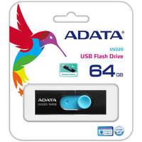 ADATA Pen Drive 64GB ADATA UV220 USB 2.0 Black/Blue (AUV220-64G-RBKBL)