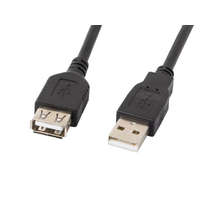 Lanberg Lanberg USB 2.0 AM-AF hosszabbító kábel 1.8m fekete (CA-USBE-10CC-0018-BK)