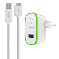 Belkin Belkin asztali töltő + Micro USB kábel 2.1A fehér-zöld (F8M865vf03-WHT)