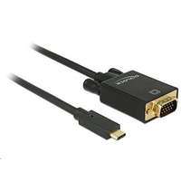 DeLock Delock 85261 USB Type-C > VGA kábel 1 m, fekete