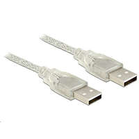 DeLock Delock 83889 USB 2.0 A > USB 2.0 A összekötő kábel, 2 m, áttetsző
