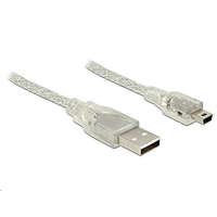 DeLock Delock 83904 USB 2.0 A > USB 2.0 Mini-B kábel, 0,5 m áttetsző