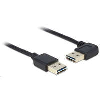 DeLock Delock 83464 EASY-USB 2.0-A apa > apa kábel 90°-ban ívelt bal / jobb 1 m, fekete