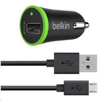 Belkin Belkin 2.4A / 12 Watt autós töltő USB port + 1.2m micro-USB kábel (F8M887bt04-BLK)