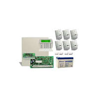 DSC DSC PC1864 rendszer (6 db mozgásérzékelő, központ, LCD kezelő, doboz, 2 db nyitásérzékelő, akkumulátor, bővítőegység)