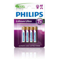 Philips Philips Lítium 1.5V AAA Mini Ceruza elem Lithium Ultra 4db (FR03LB4A/10)