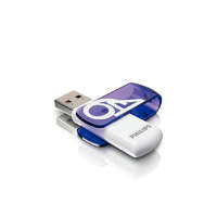 Philips Pen Drive 64GB Philips Vivid USB 2.0 fehér-lila (FM64FD05B/10)