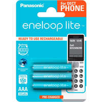 Panasonic Panasonic Eneloop Lite 1.2V AAA 550mAh akku (3db) /BK-4LCCE/3DE/ Ready to use