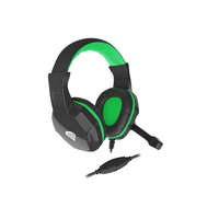 natec natec Genesis Argon 100 mikrofonos fejhallgató fekete-zöld (NSG-1435)