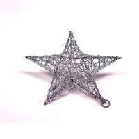 IRIS Iris csillag alakú fém dekoráció 15cm, ezüst (190-02)