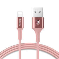 Baseus Baseus Mirror Metal Design Lightning–USB kábel indikátor fénnyel 1m Rose Gold (CALSY-0R)