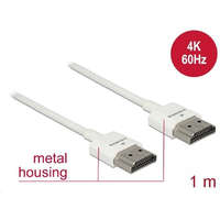 DeLock Delock HDMI-kábel Ethernettel - HDMI-A-csatlakozódugó > HDMI-A-csatlakozódugó, 3D, 4K, 1 m, vékony (85122)