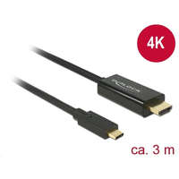 DeLock Delock USB Type-C csatlakozó > HDMI csatlakozó (DP váltakozó mód) 4K 30Hz, 3m, kábel fekete (85260)