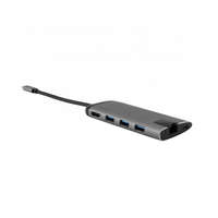 Verbatim Verbatim 4 portos USB Hub + HDMI, Ethernet és SD slot szürke (49142)