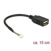 DeLock Delock USB 2.0-s csatlakozóval ellátott kábel, 1,25 mm, 4 tűs > USB 2.0 A-típusú csatlakozó 15cm (84834)