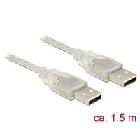 DeLock Delock USB 2.0-s kábel A-típusú csatlakozó > USB 2.0-s, A-típusú csatlakozó 1,5 m áttetsző (83888)