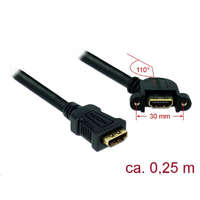 DeLock Delock HDMI A anya > HDMI A anya Fali kábel, szögletes, 25 cm (85101)