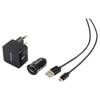 Sencor Sencor SCO 516-000BK USB töltő szett MicroUSB kábellel fekete