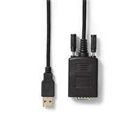 Nedis Nedis CCGW60852BK09 USB A dugasz - RS232 dugasz 0,9 m-es konverter kábel