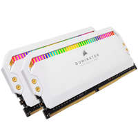 Corsair 16GB 3200MHz DDR4 RAM Corsair Dominator Platinum RGB fehér CL16 (2x8GB) (CMT16GX4M2Z3200C16W)
