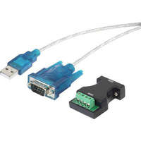 Renkforce USB soros átalakító kábel, USB-ről 9 pólusú D-SUB + RS232 csatlakozóra, aranyozott, renkforce