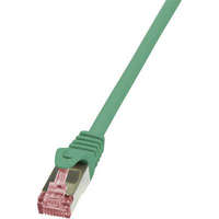 LogiLink RJ45 Hálózati csatlakozókábel, CAT 6 S/FTP [1x RJ45 dugó - 1x RJ45 dugó] 0,25 m, zöld LogiLink