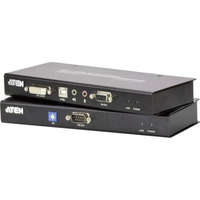 Aten DVI, USB 2.0 KVM extender jelerősítő, jeltovábbító RJ45 csatlakozással 60 m-ig Aten CE600-AT-G