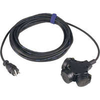 SIROX Kültéri, gumi hálózati hosszabbítókábel védőkupakkal, fekete, 3 m, H07RN-F 3G 1,5 mm2, SIROX 345.503