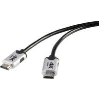 SpeaKa Professional Prémium HDMI 4k/Ultra-HD Csatlakozókábel[1x HDMI dugó - 1x HDMI dugó]1.00 mFeketeSpeaKa Professional