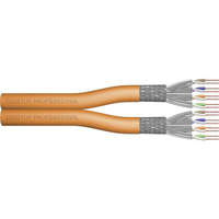 Digitus Duplex hálózati kábel, CAT 7 S/FTP, 2 x 4 x 2 mm2, narancs, méteráru, Digitus DK-1741-VH-D