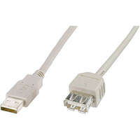 Digitus USB kábel 2.0 dugó A - 1x 1.80 m Bézs Digitus