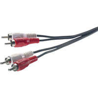 SpeaKa Professional RCA audio kábel, 2x RCA dugó - 2x RCA dugó, 1,5 m, fekete, SpeaKa Professional 325091