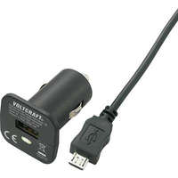 VOLTCRAFT Szivargyújtó USB töltő adapter, Micro USB kábellel 12V/5VDC 2400mA Voltcraft CPS-2400