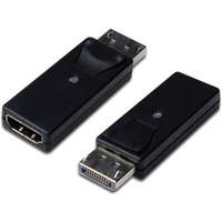 Digitus Digitus Kijelző csatlakozó / HDMI Átalakító [1x DisplayPort dugó - 1x HDMI alj] Fekete Kettős árnyékolás, reteszelhető, HDMI-re alkalmas