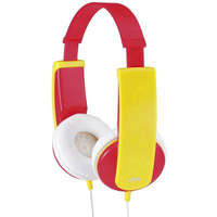 JVC Fejhallgató gyermekeknek, hangerőszabályozóval, piros/sárga, JVC HA-KD5-VE