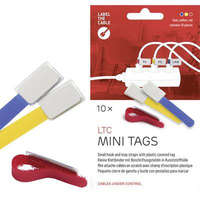Label the Cable Tépőzáras kábelkötöző jelölővel, 90 x 20 mm, kék/sárga/piros, 10 db